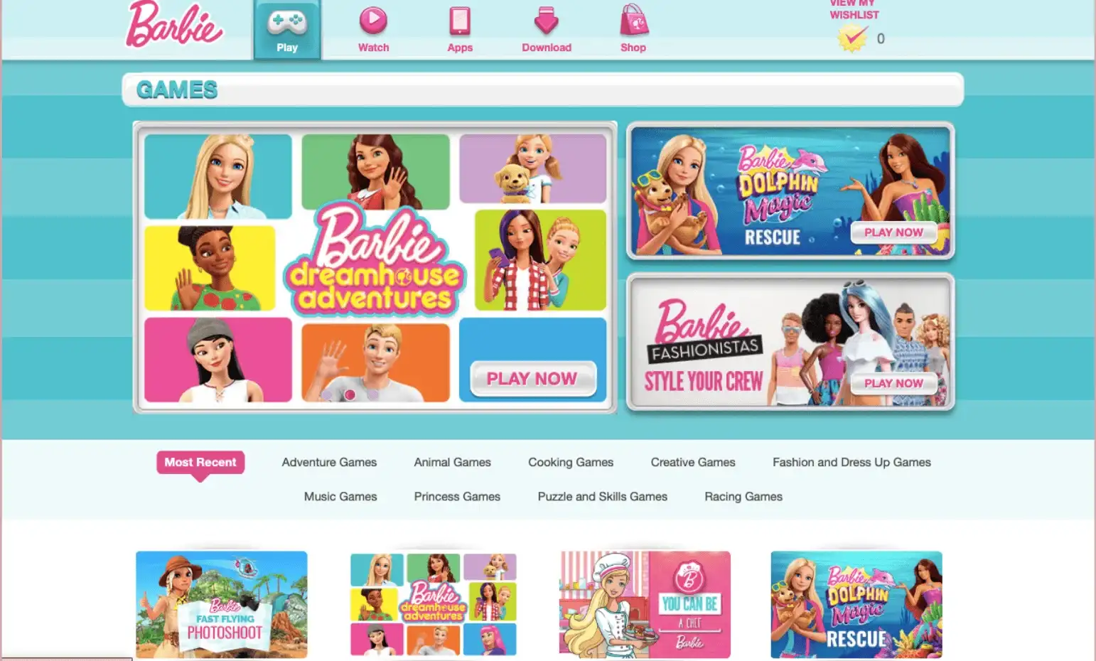 Barbie, Website